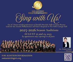 San Antonio Mastersingers 2025-2026 Season Auditions