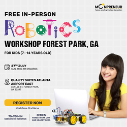 In-Person Free Robotics/Math Workshop for Kids at Forest Park, GA (7-14)