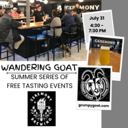 Ceremony Brewing is next stop for Wandering Goat tasting event