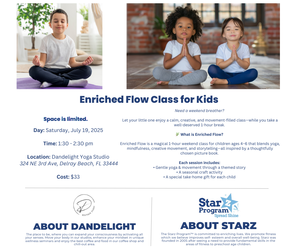 Enriched Flow: A Mindful Weekend Experience for Kids (Ages 4–6): Hosted by The Starz Program