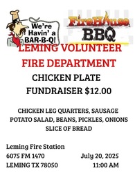 Leming VFD BBQ  Fundraiser