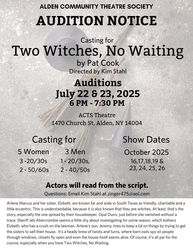 Theatre Audtion for Two Witches, No Waiting