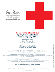 Springtown Volunteer Fire Co Community Blood Drive
