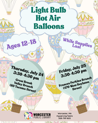 Teen Crafternoon - Light Bulb Hot Air Balloons