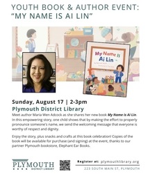 Author Event MY NAME IS AI LIN New Picture Book with Maria Wen Adcock