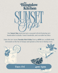 Sunset Sips at The Bungalow Kitchen