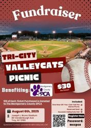 Tri-City ValleyCats Fundraiser Benefitting the MC-SPCA