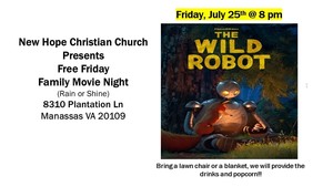 FREE COMMUNITY FAMILY MOVIE NIGHT  "THE WILD ROBOT"
