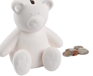 Splash of Paint: Ceramic Teddy Bear Bank