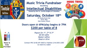 St. Cecilia Knights of Columbus Music Trivia Fundraiser Benefiting Intellectual Disabilities