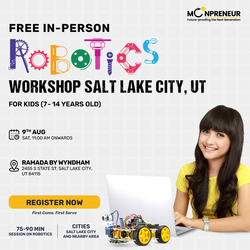In-Person Free Robotics/Math Workshop for Kids at Salt Lake City, UT (7-14)
