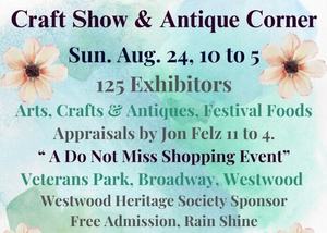 Craft Show & Antique Corner in the Park, Veterans Park, Westwood, NJ,