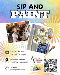 Daisy Wood Panel Paint and Sip at OV Pizza & Pints