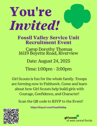 Girl Scouts of Fossil Valley Invite Families to Join and Volunteer This August