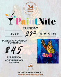 Paint & Sip: Paint Nite at 34 Park on July 29, 2025