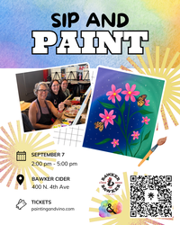 Butterfly Paradise Paint and Sip at Bawker Cider