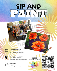 Poppy Garden Paint and Sip + Wine Specials