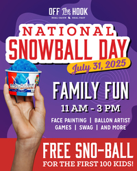 Off The Hook Serves Up Family Fun and Free Sno-Balls for a Cause on National Snowball Day