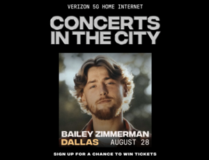 Bailey Zimmerman to Perform at Verizon 5G Home Internet “Concerts in the City” Series in Dallas