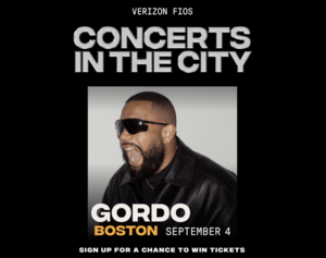 Gordo to Perform at Verizon Fios “Concerts in the City” Series in Boston