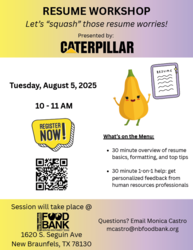 Resume Workshop Tuesday August 5th @ 10am