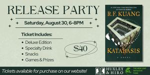 Katabasis Book Release Party at Huxley & Hiro