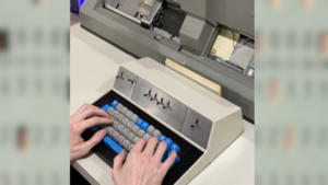 Punch Card Machine Demo at Mimms Museum