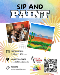 Saguaro in Fall Paint and Sip at OV Pizza & Pints