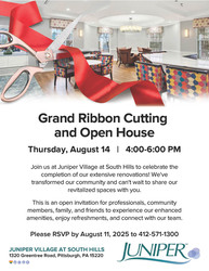Juniper Village at South Hills Grand Ribbon Cutting and Open House!