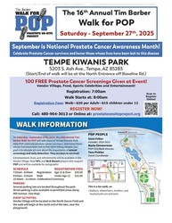 The 16th Annual Tim Barber Walk for POP- September 27th