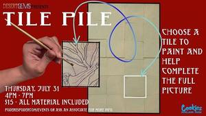 Tile Pile - paint a tile as part of a tile mural!