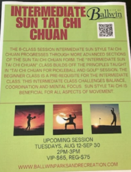 Intermediate Sun Tai Chi Chuan