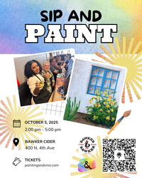 Beginner ‘Desert Trumpet’ Paint and Sip at Bawker Cider