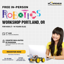 In-Person Free Robotics/Math Workshop for Kids at  Portland,OR(7-14)