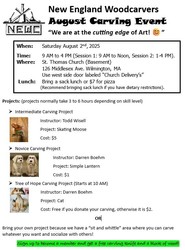 NEWC August Woodcarving Event