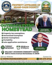 City of Homestead to Host Community Outreach Event with Property Appraiser Tomas Regalado