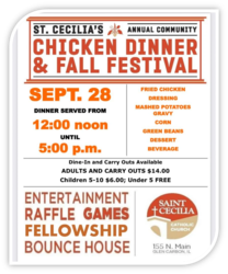 St. Cecilia Annual Community Chicken Dinner and Fall Festival