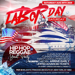 LABOR DAY WEEKEND HIP HOP VS REGGAE® MAJESTIC PRINCESS YACHT PARTY PIER 36