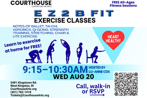 EZ 2 B Fit Exercise with Lu-anne Cox – 8/20/25 9:15-10:30AM