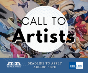 Call to Artists; DBL Community Art Show | Deadline to Apply August 13th