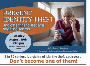 Fellowship Square Historic Mesa Hosts Free Educational Seminar Focused on Identity Theft AUG. 19