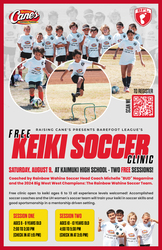 Free Keiki Soccer Clinic Ft Rainbow Wahine Soccer Team