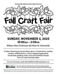 Hulmeville Historical Society Fall Craft Fair