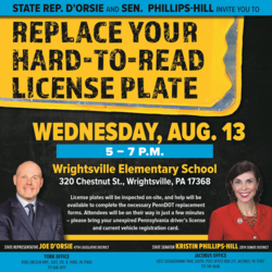 Free license plate replacement event
