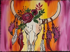 "Boho Skull" In-Studio Paint Party!