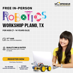 In-Person Free Robotics/Math Workshop for Kids at Plano, TX (7-14)