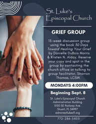 Grief discussion group at St. Luke's Episcopal Church in Stuart