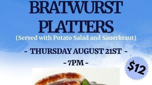 Bratwurst Platters at Meriden Turner Halle