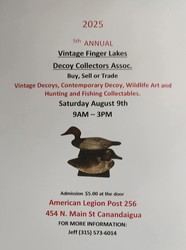 Vintage Finger Lakes Decoy Collectors 5th Annual