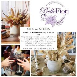 Sips & Stems Fall Flower Arranging with Belle Fiori